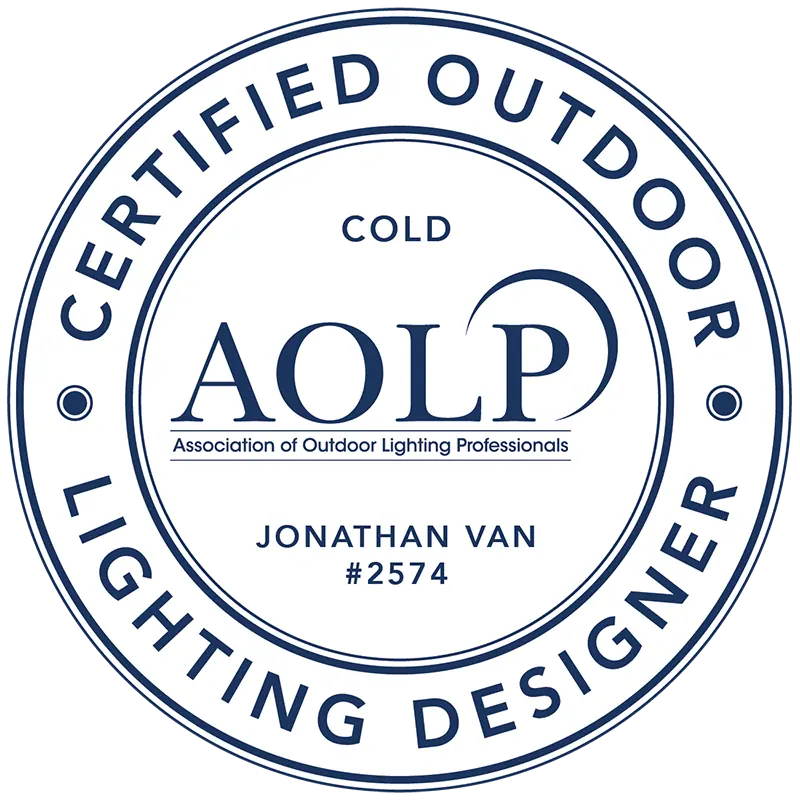 AOLP Certified Outdoor Lighting Designer, Jon Van #2574 AOLP Certified Outdoor Lighting Designer, Jon Van #2574